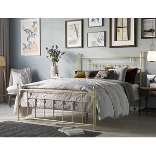 brass gold bed frame